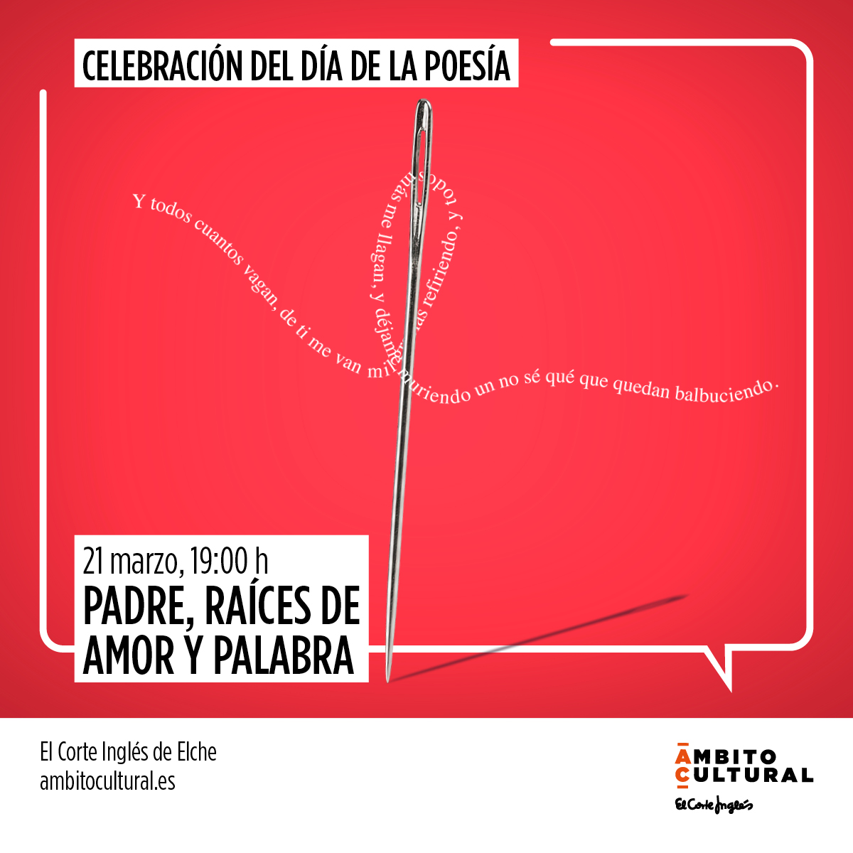 DÍA DE LA POESÍA. POESÍA VIVA: “Padre, raíces de amor y palabra”